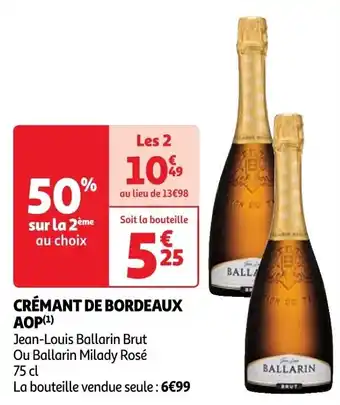 Auchan CRÉMANT DE BORDEAUX AOP (¹) offre
