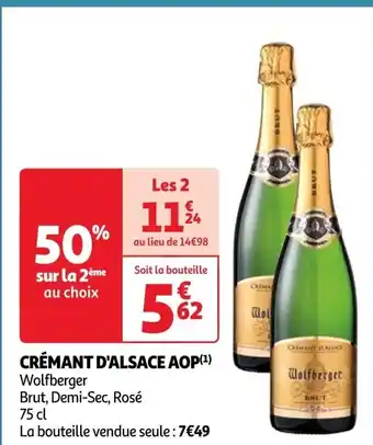 Auchan CRÉMANT D'ALSACE AOP(¹) Wolfberger offre