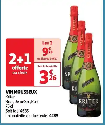 Auchan VIN MOUSSEUX Kriter offre