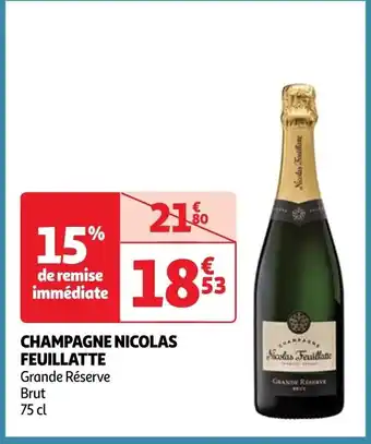 Auchan CHAMPAGNE NICOLAS FEUILLATTE offre