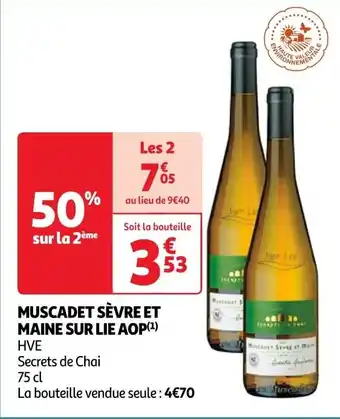 Auchan MUSCADET SÈVRE ET MAINE SUR LIE AOP(¹) offre