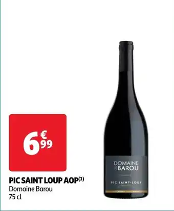 Auchan PIC SAINT LOUP AOP(¹) Domaine Barou 75 cl offre