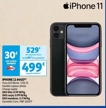 Auchan IPHONE 11 64GO(¹) offre