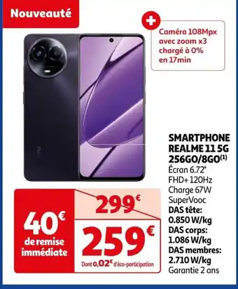 SMARTPHONE REALME 115G 256G0/8GO(¹) Écran 6.72"