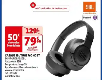 Auchan CASQUE JBL TUNE 760 NC BT offre
