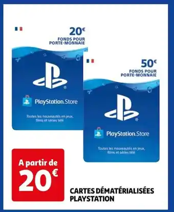 Auchan CARTES DÉMATÉRIALISÉES PLAYSTATION offre