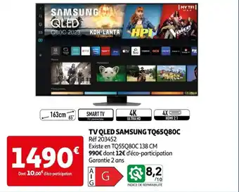 Auchan TV QLED SAMSUNG TQ65Q80C Réf 203452 offre