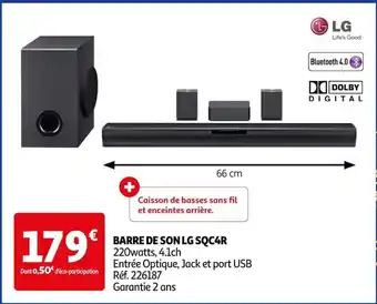 Auchan BARRE DE SON LG SQC4R 220watts, 4.1ch offre