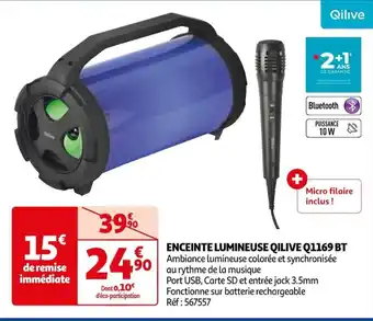 Auchan ENCEINTE BT QILIVE Q1553 PB Etanche (IPX7) offre