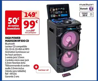 HIGH POWER MADISON HP300 CD Bluetooth