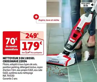 Auchan NETTOYEUR 3 EN 1 BISSEL CROSSWAVE 22034 offre