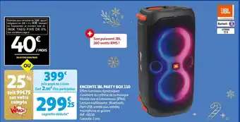 Auchan ENCEINTE JBL BOX 110 offre