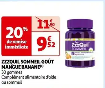 Auchan ZZZQUIL SOMMEIL GOÛT MANGUE BANANE(¹) offre