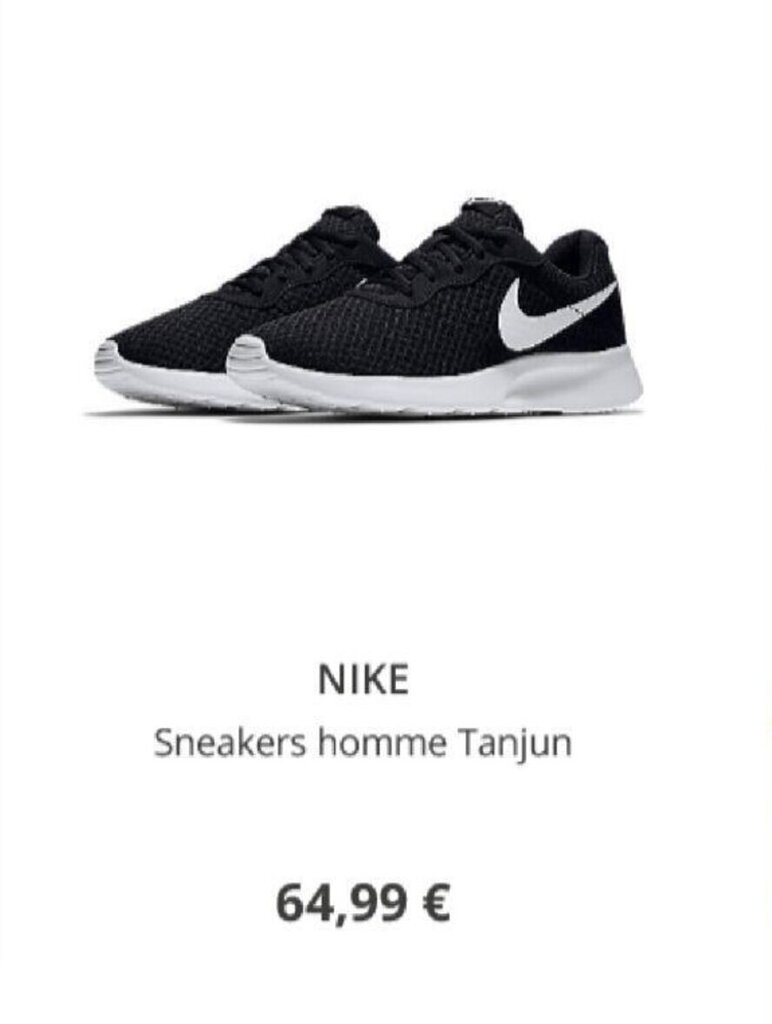 Intersport Sneakers homme tanjun offre