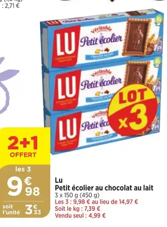 Lu Petit écolier au chocolat au lait