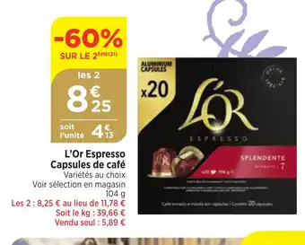 Maximarché L'Or Espresso Capsules de café offre
