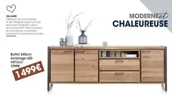 H&H Buffet 240cm Métalo offre