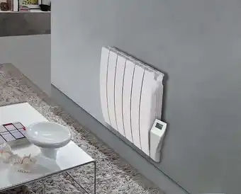 Brico Cash Radiateur électrique à inertie fluide galbe verno - blanc - 900w offre