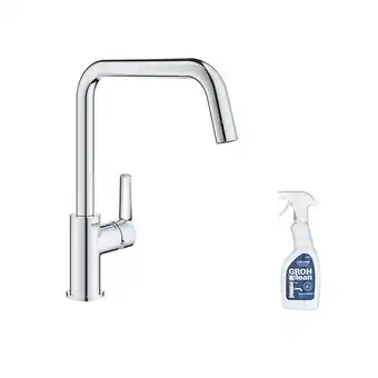 Brico Cash Robinet de cuisine monocommande grohe start 2021 chromé + nettoyant grohclean offre