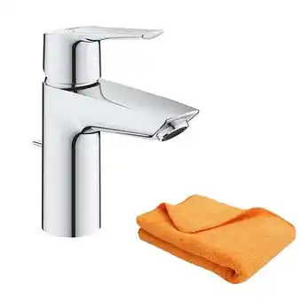 Brico Cash Mitigeur lavabo grohe quickfix start 2021 avec tirette et vidage chromé taille s + microfibre offre
