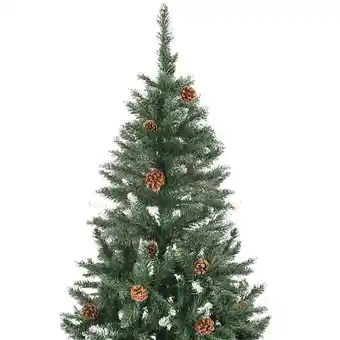 Bricorama Vidaxl sapin de noël artificiel pré-éclairé et pommes de pin 210 cm offre