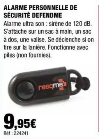 Autobacs ALARME PERSONNELLE DE SÉCURITÉ DEFENDME offre