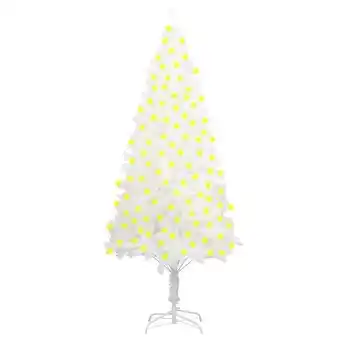 Bricorama Vidaxl arbre de noël artificiel pré-éclairé blanc 210 cm offre