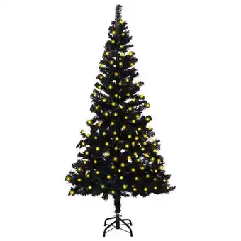 Bricorama Vidaxl sapin de noël artificiel pré-éclairé et support noir 150 cm pvc offre
