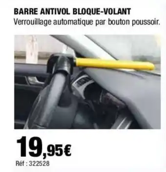 Autobacs BARRE ANTIVOL BLOQUE-VOLANT offre