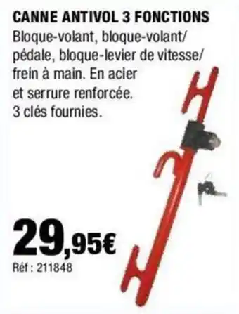 Autobacs CANNE ANTIVOL 3 FONCTIONS offre