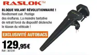 Autobacs BLOQUE VOLANT RÉVOLUTIONNAIRE ! offre