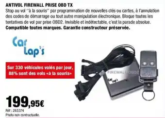 ANTIVOL FIREWALL PRISE OBD TX