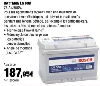 Autobacs BATTERIE L5 008 offre