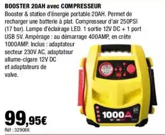 Autobacs BOOSTER 20AH avec COMPRESSEUR offre