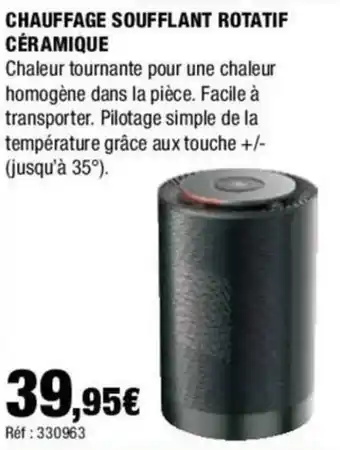 Autobacs CHAUFFAGE SOUFFLANT ROTATIF CÉRAMIQUE offre