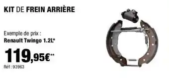 Autobacs KIT DE FREIN ARRIÈRE offre