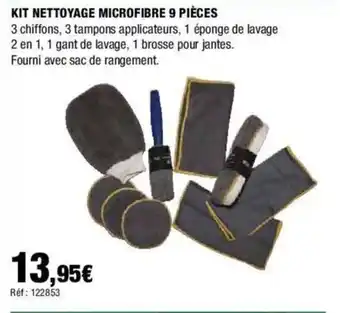 Autobacs KIT NETTOYAGE MICROFIBRE 9 PIÈCES offre