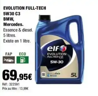 Autobacs EVOLUTION FULL-TECH 5W30 C3 BMW, Mercedes. offre