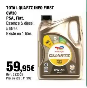 TOTAL QUARTZ INEO FIRST OW30 PSA, Fiat.