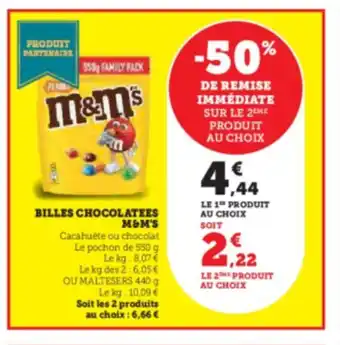 BILLES CHOCOLATEES M&M'S