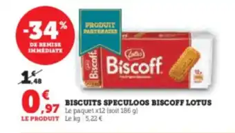 Hyper U BISCUITS SPECULOOS BISCOFF LOTUS offre