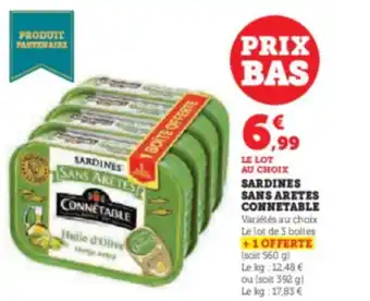 Hyper U SARDINES SANS ARETES CONNETABLE offre