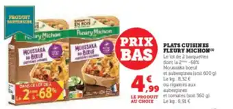 Hyper U PLATS CUISINES FLEURY MICHON offre