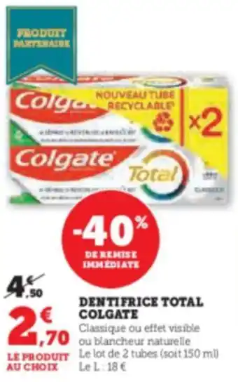 DENTIFRICE TOTAL COLGATE