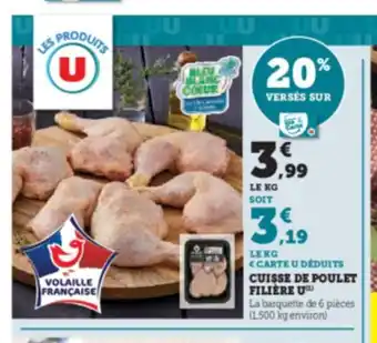 Hyper U CUISSE DE POULET FILIÈRE U offre