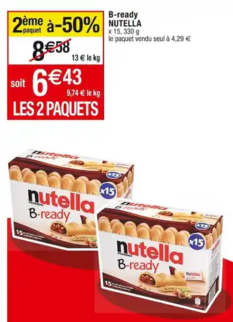 Cora x Carrefour Nutella b-ready nutella offre