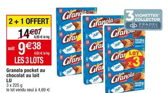 Lu granola pocket chocolat au lait