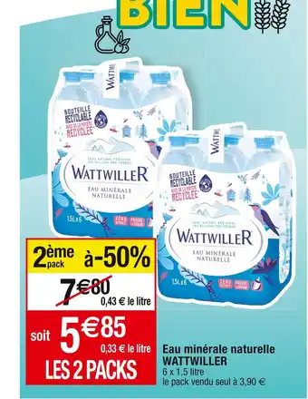 Cora x Carrefour Wattwiller eau minérale naturelle offre