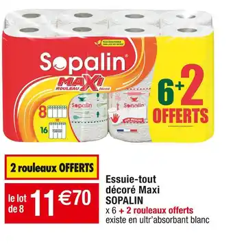 Cora x Carrefour Sopalin essuie-tout décoré maxi offre