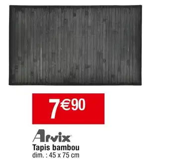 Cora x Carrefour Arvix tapis bambou offre